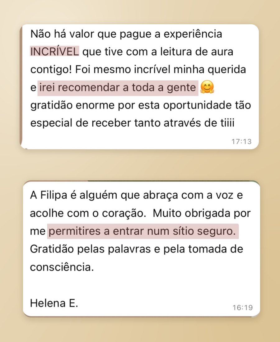 Testemunho de uma cliente