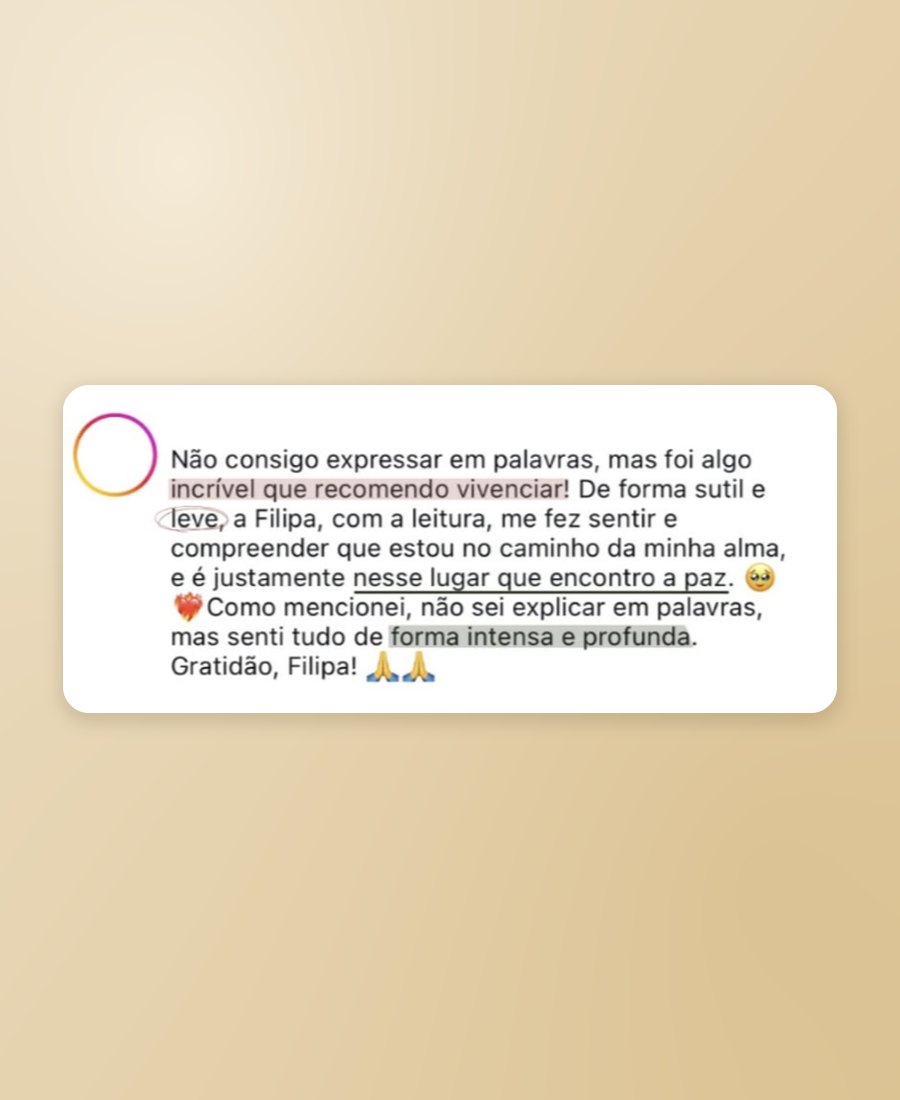 Testemunho de uma cliente
